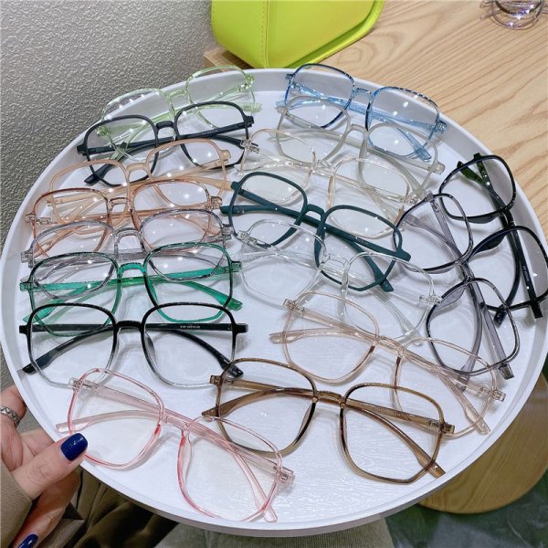 Large Frame Eyeglasses Frames Jelly Color Eyeglasses Frames Vintage Large Frames Polygonal