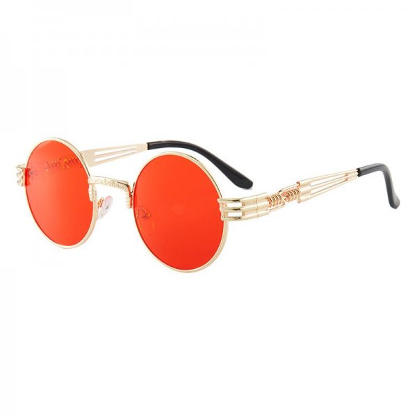 Retro trend sunglasses round frame spring leg sunglasses steampunk glasses